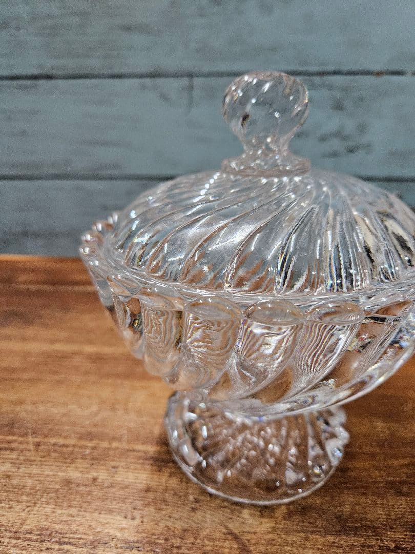 美品☆オールドバカラ BACCARAT バンブー ボンボニエール 蓋付き ポット