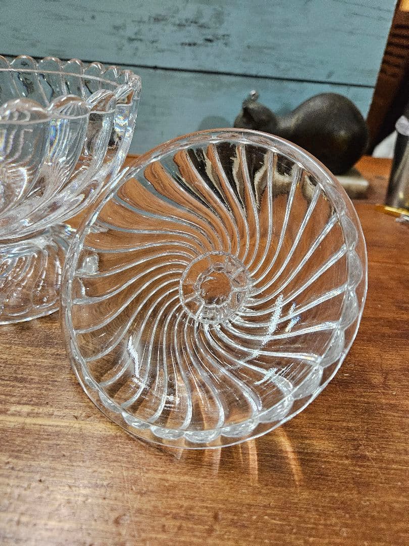 美品☆オールドバカラ BACCARAT バンブー ボンボニエール 蓋付き ポット