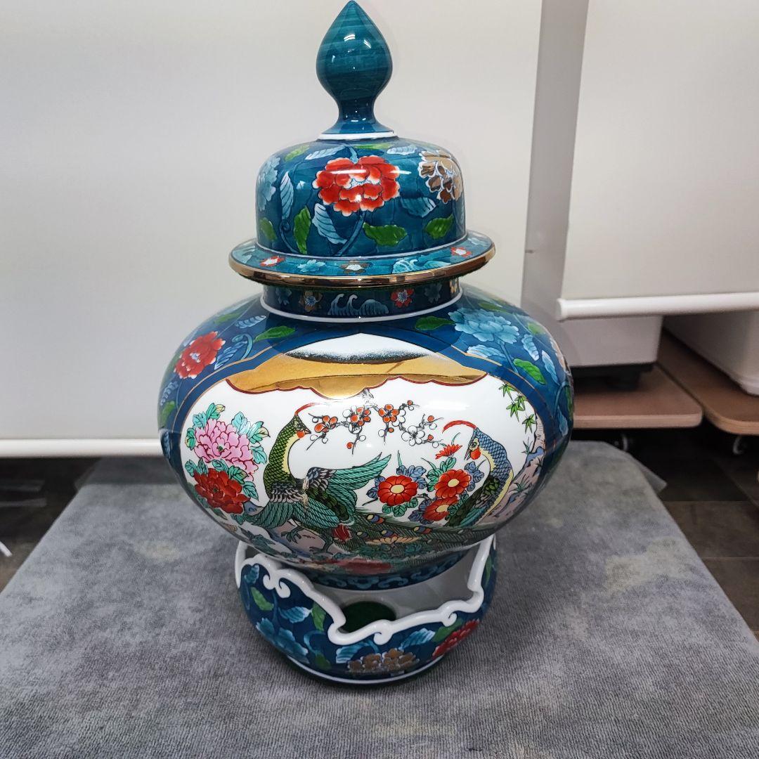 有田焼　金龍窯　博山作　壷　壺　幅奥行き約30cm　高さ約50cm