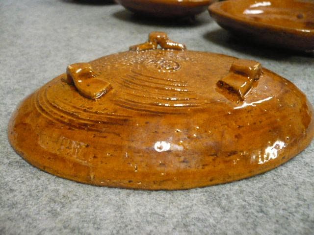 大樋焼貝形菓子皿5枚 [B31637]