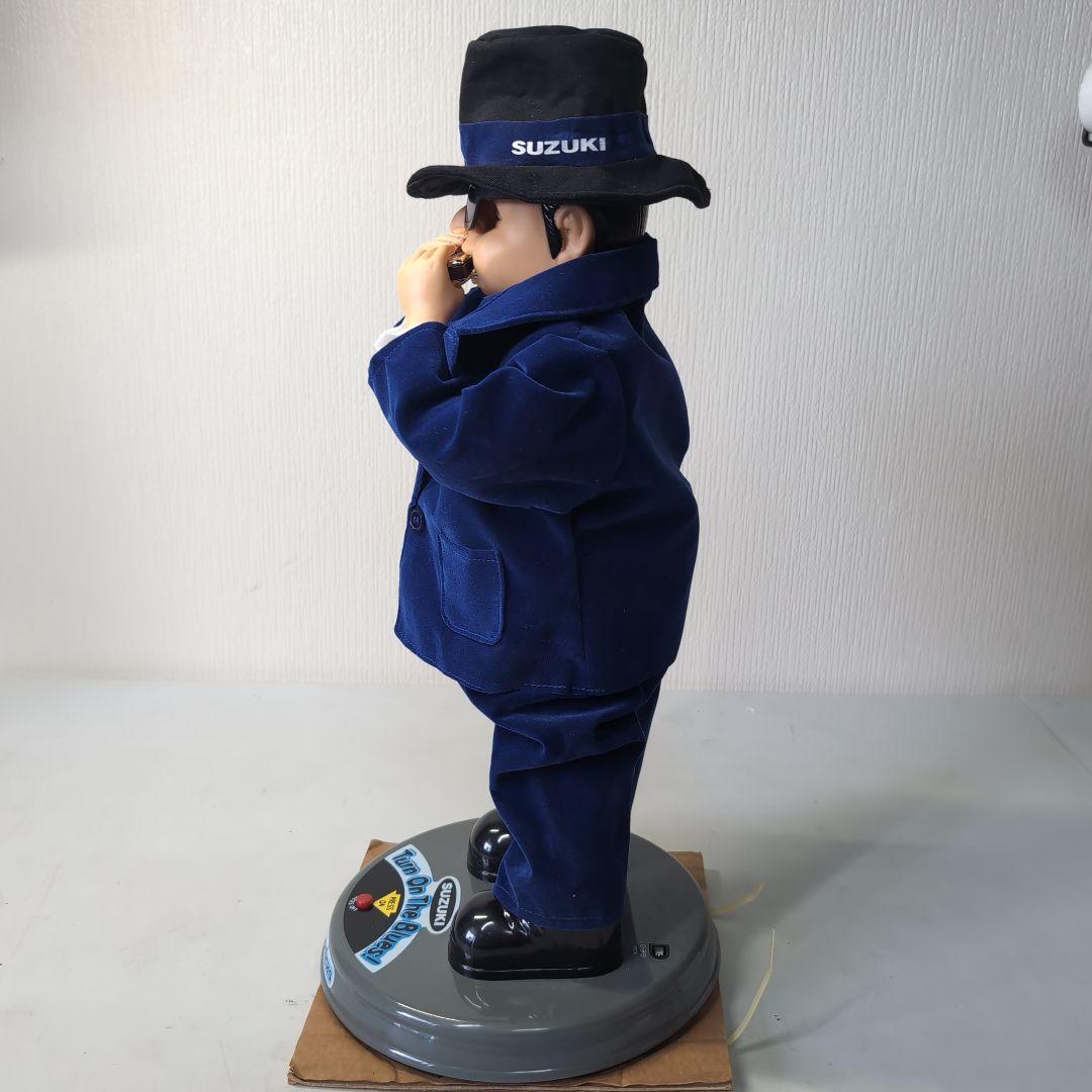 ハーモニカを吹く人形 SUZUKI BLUES MAN ハーモニカ　ブルースマン