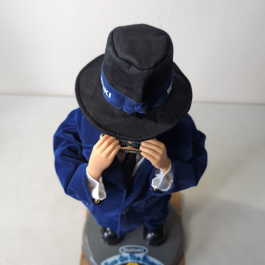 ハーモニカを吹く人形 SUZUKI BLUES MAN ハーモニカ　ブルースマン