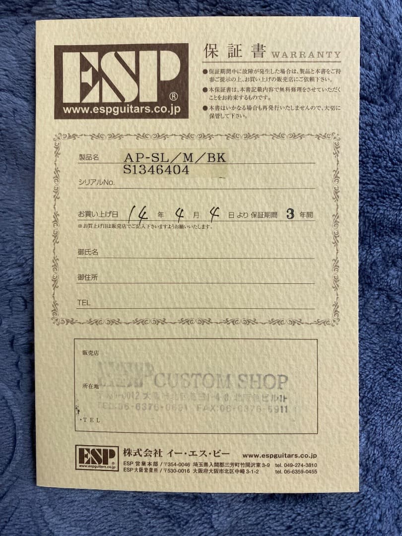ESP AP-SL アクティブベース 超美品