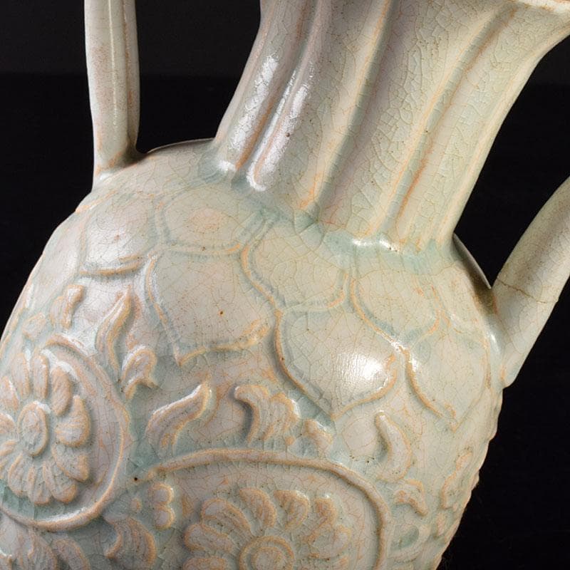 中国　影青　青白磁　花文　水注瓶　C　6980