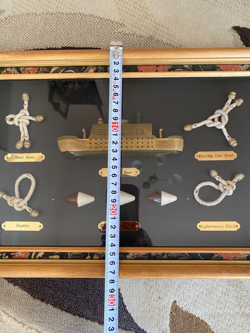 マリンロープ 結び 標本 額入り マリン 船舶 ヴィンテージ風 インテリア