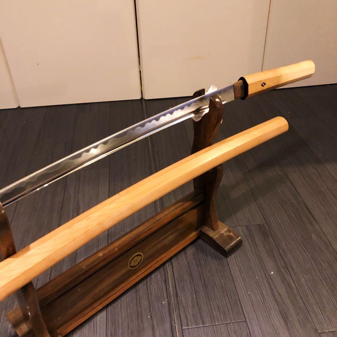 最高級模造刀 濃州関工　白鞘 太刀　樋入り刀身　居合刀 太刀　重みあり