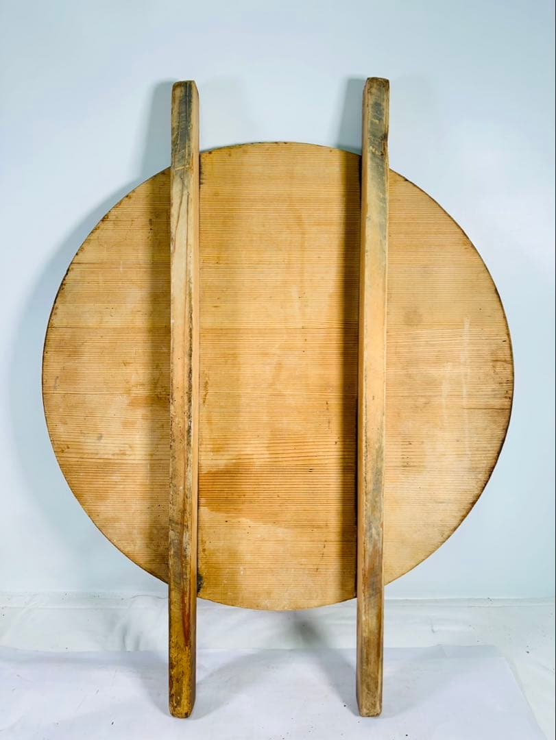 【珍品】大型茹で釜　木蓋つき　大釜　蕎麦屋　茹で釜　アンティーク　羽釜　５６ｃｍ