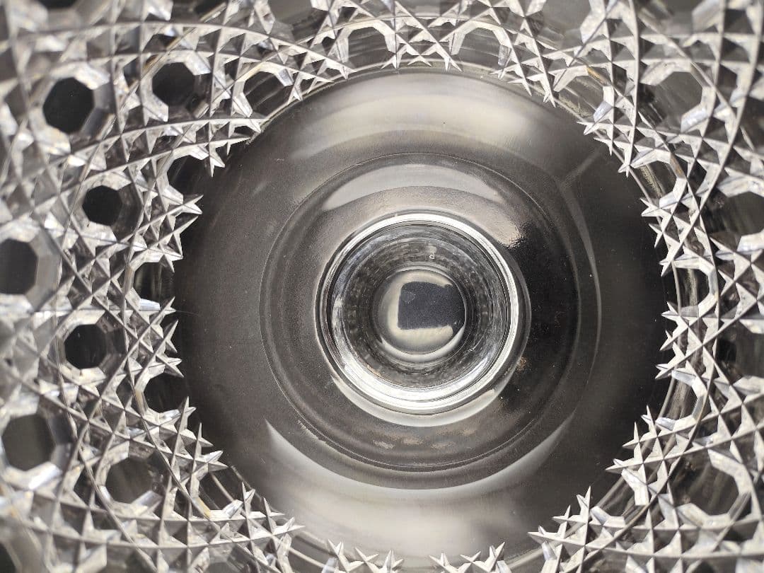 超希少品☆カガミクリスタル 大鉢 八角籠目紋（切子、江戸切子、薩摩切子）