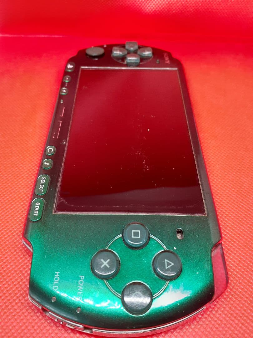 【SONY】動作品 PSP3000 グリーン SONY メモリーカード2G