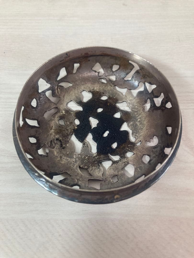 諏訪蘇山 青瓷 袴腰 香炉 純銀蓋透彫 三足 香爐 箱なし　青磁