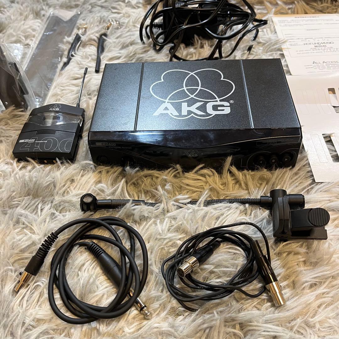 稼働品 AKG C519ML & PT 400 ワイヤレスマイクセット 管楽器用