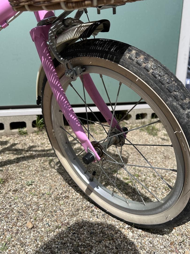 子供用自転車 16インチ ピンク バスケット付き
