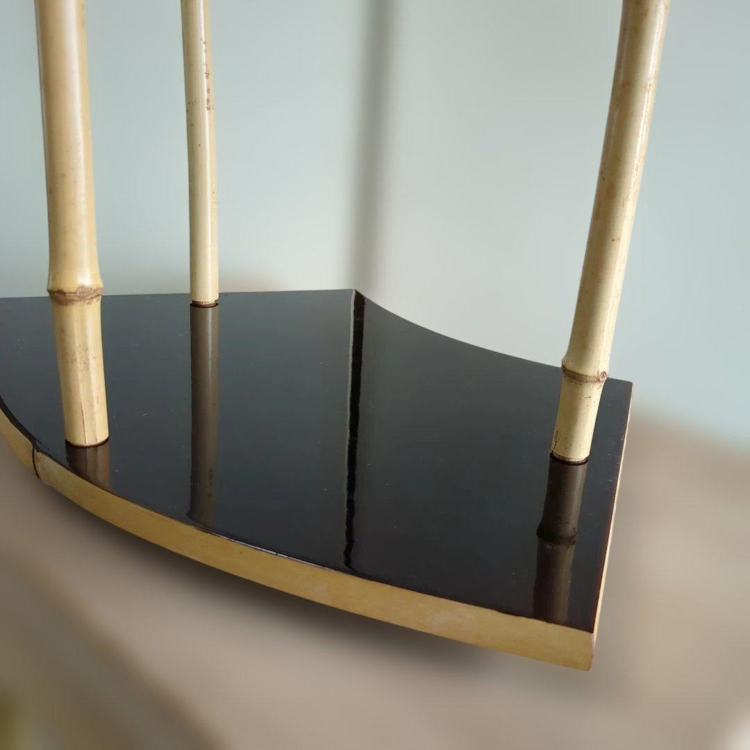 扇面棚 即中斎好 茶道具　棚　木製　漆器　組み立て式　在銘　木箱