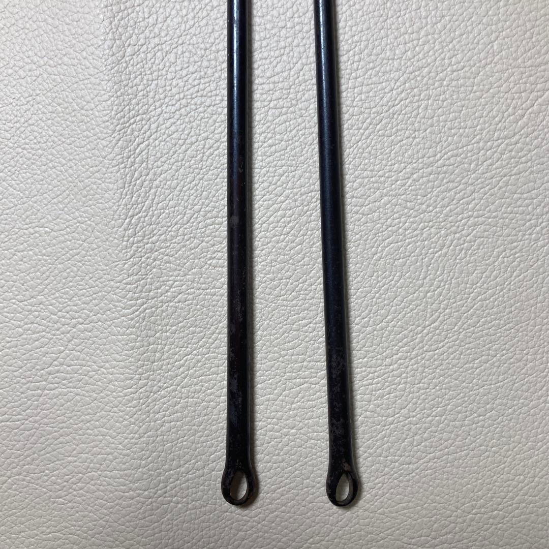 茶道具 火箸 鉄製 十三代 金谷五良三郎作 昭和中〜後期 共箱・栞付き