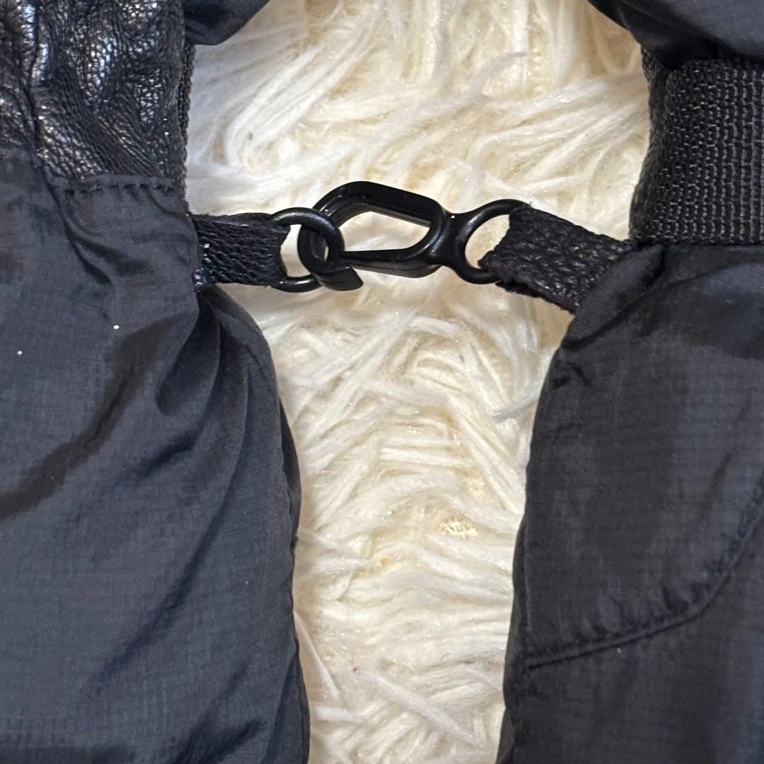 美品 ノースフェイス ダウン グローブ ミトン 黒 スノーボード 防寒 雪国