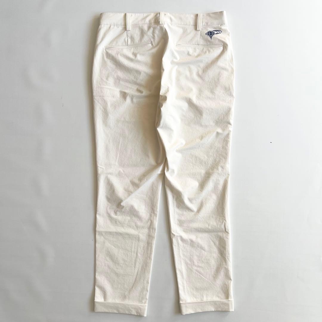 BEAMS GOLF ビームスゴルフ　ナイロンパンツ　メンズ　薄手　ロゴ　S 白