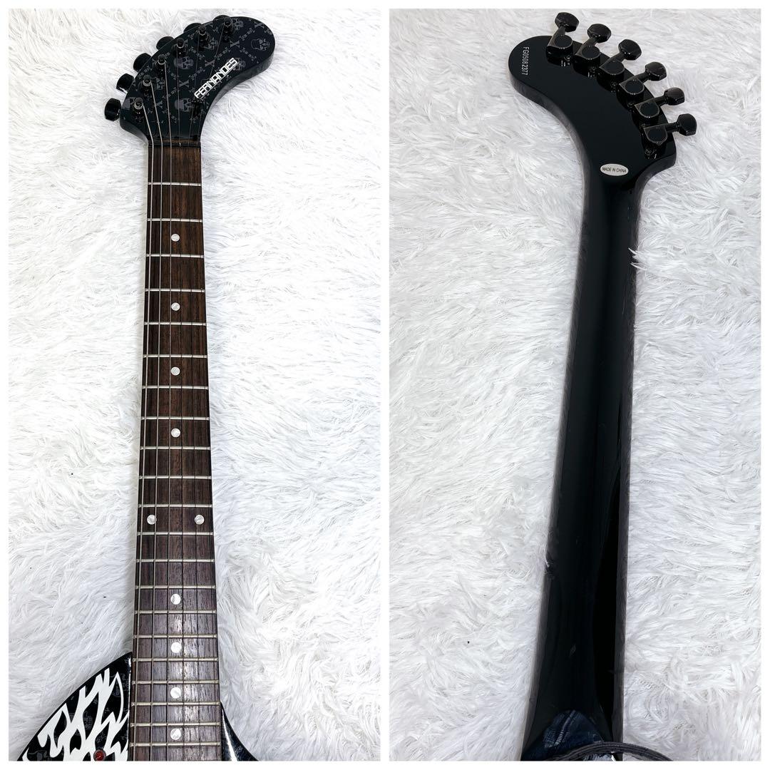 【希少】 FERNANDES ZO-3 芸達者 アンプ内蔵 スカル ブラック