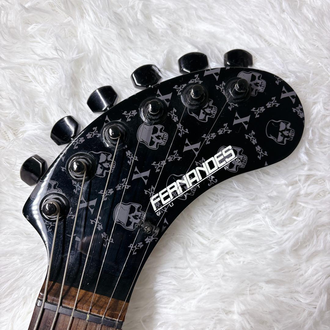 【希少】 FERNANDES ZO-3 芸達者 アンプ内蔵 スカル ブラック