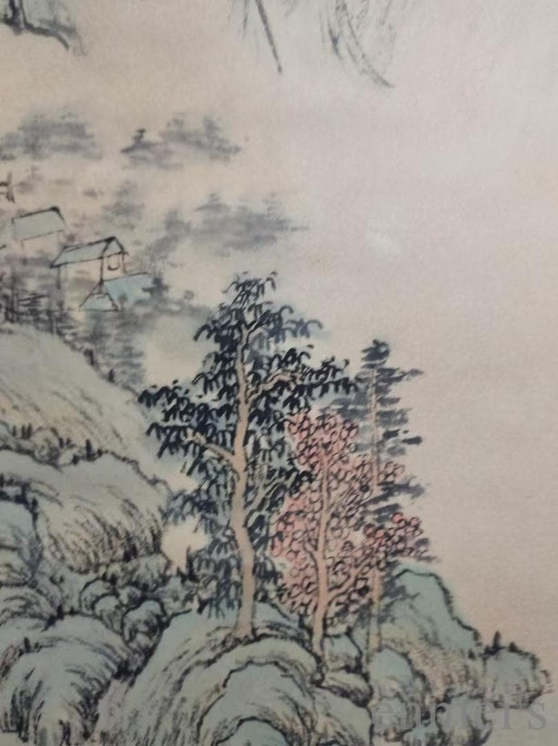 中国古美術.明時代.王監款.花鳥図.宣紙.三尺手描き.掛け軸.水墨画.名家.旧蔵