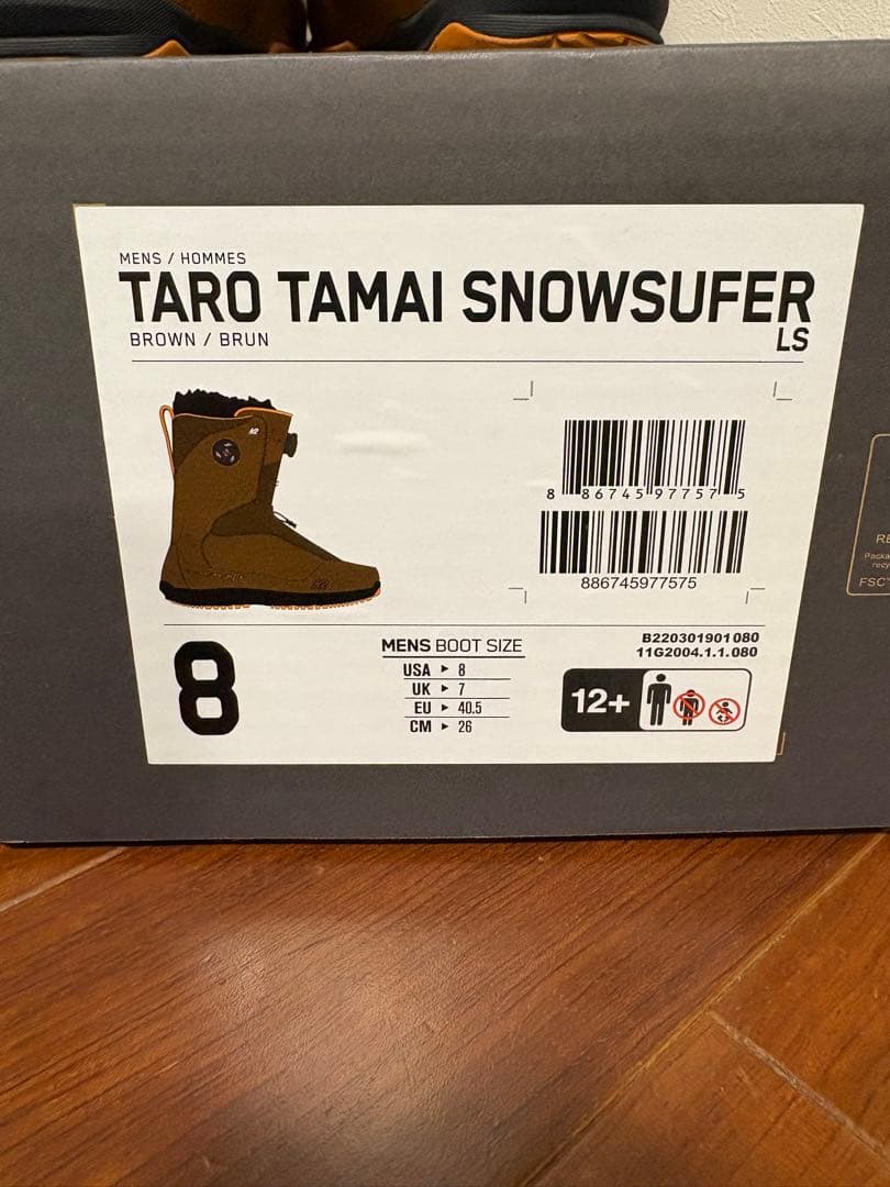 新品K2 Taro Tamai surfer LS 26cm 8 TT