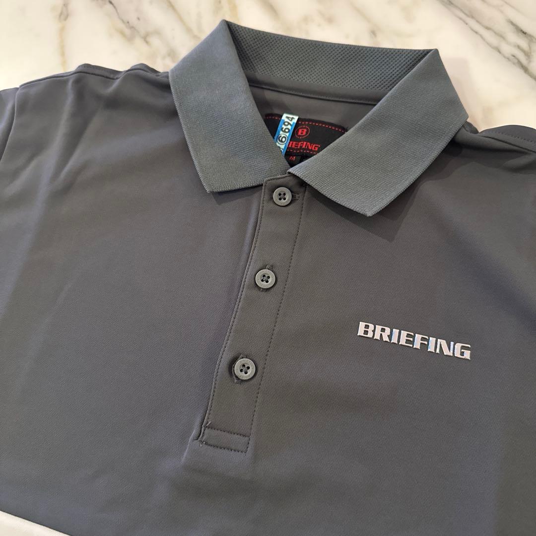 C*3様 美品ブリーフィング　ポロシャツ　グレー　ホワイト　M