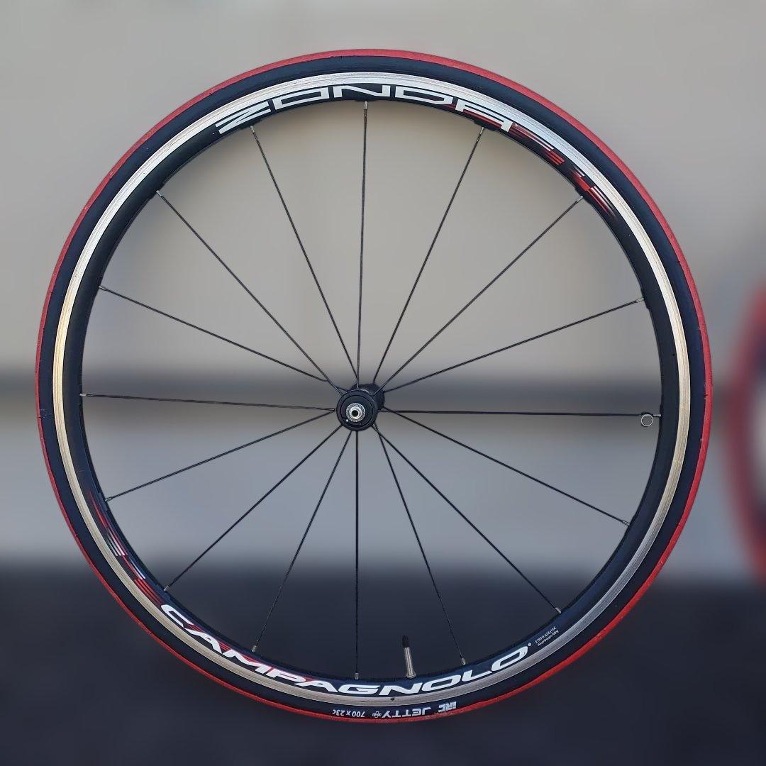 Campagnolo Zonda ホイールセット 700C ブラック/レッド