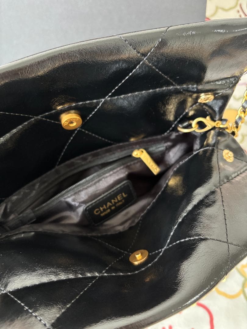 【未使用に近い】ハンドバッグ 黒 レザー ショルダーバッグ