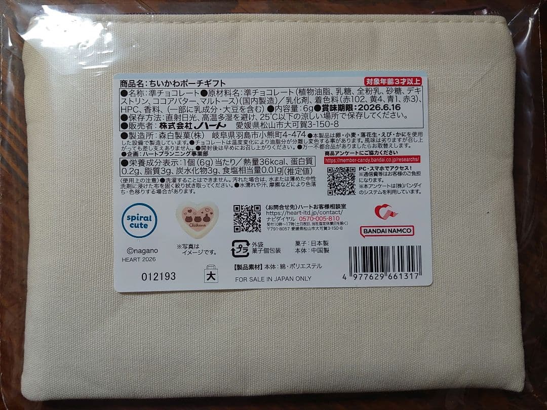 ちいかわ バレンタイン チョコレート パーティ缶 ポーチ ギフト ショッパー8枚