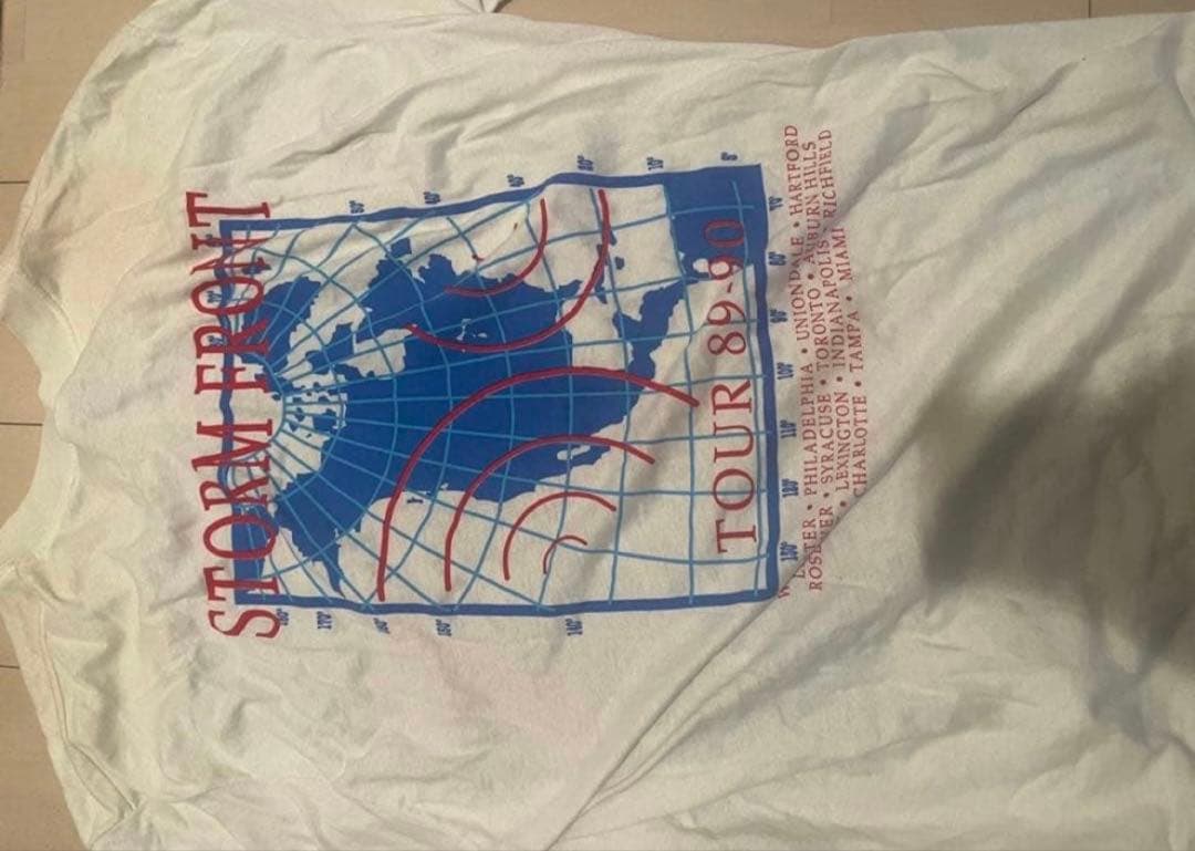 Billy Joel 1989-90年ツアーTシャツ地図デザイン