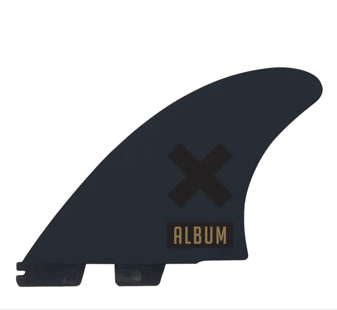 ALBUM KEEL S-M サーフボードフィン ブラック　FCSⅡ