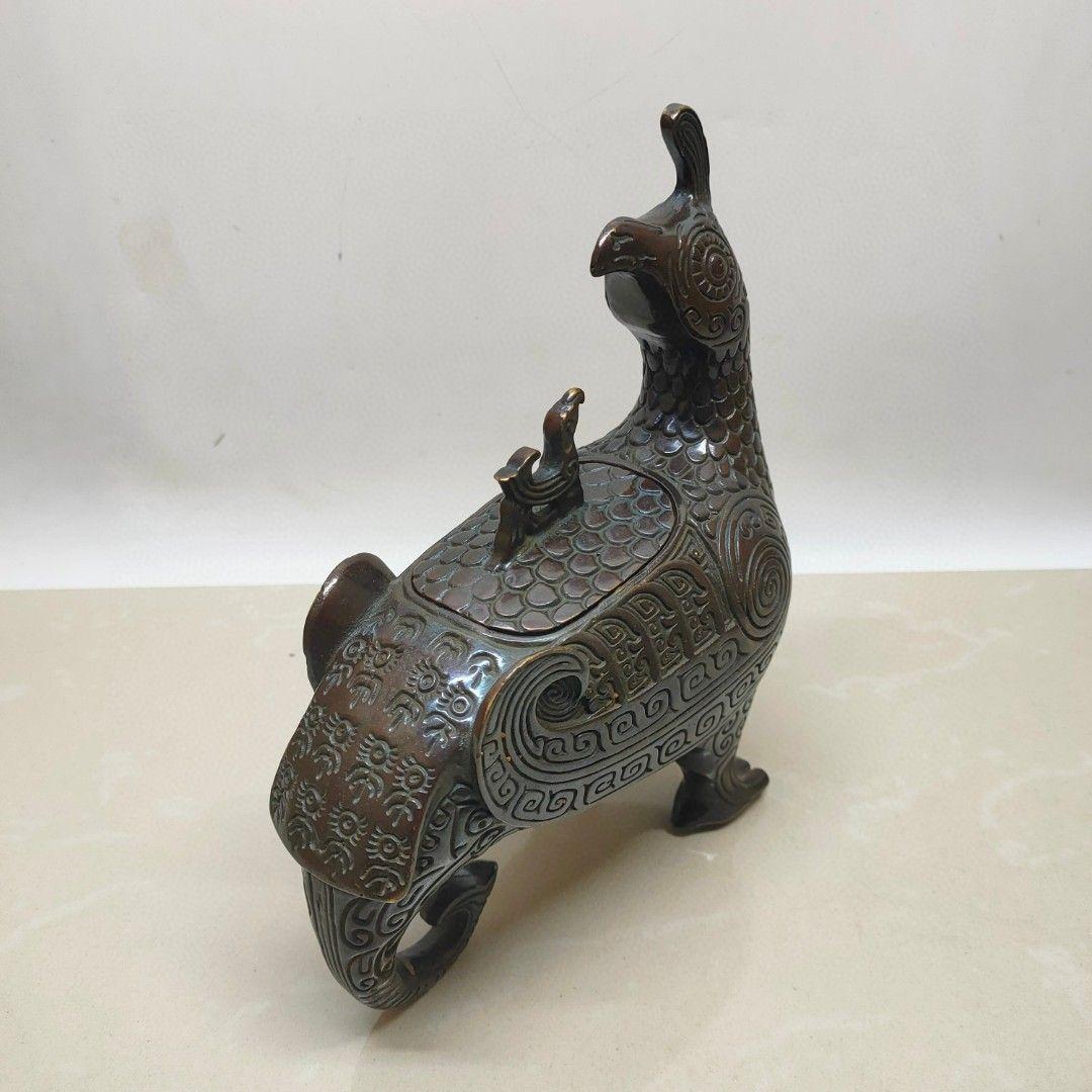 銅器 鳥尊 酒器 装飾品 現代工芸品美術品 置物