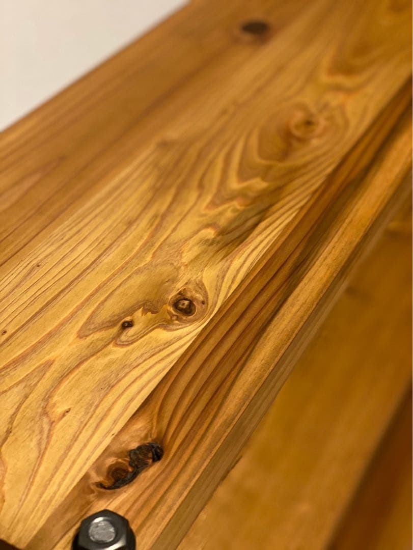 幅80cm☆ワイヤークロス 木製ラック☆食器棚☆木製シェルフ☆アイアンラック