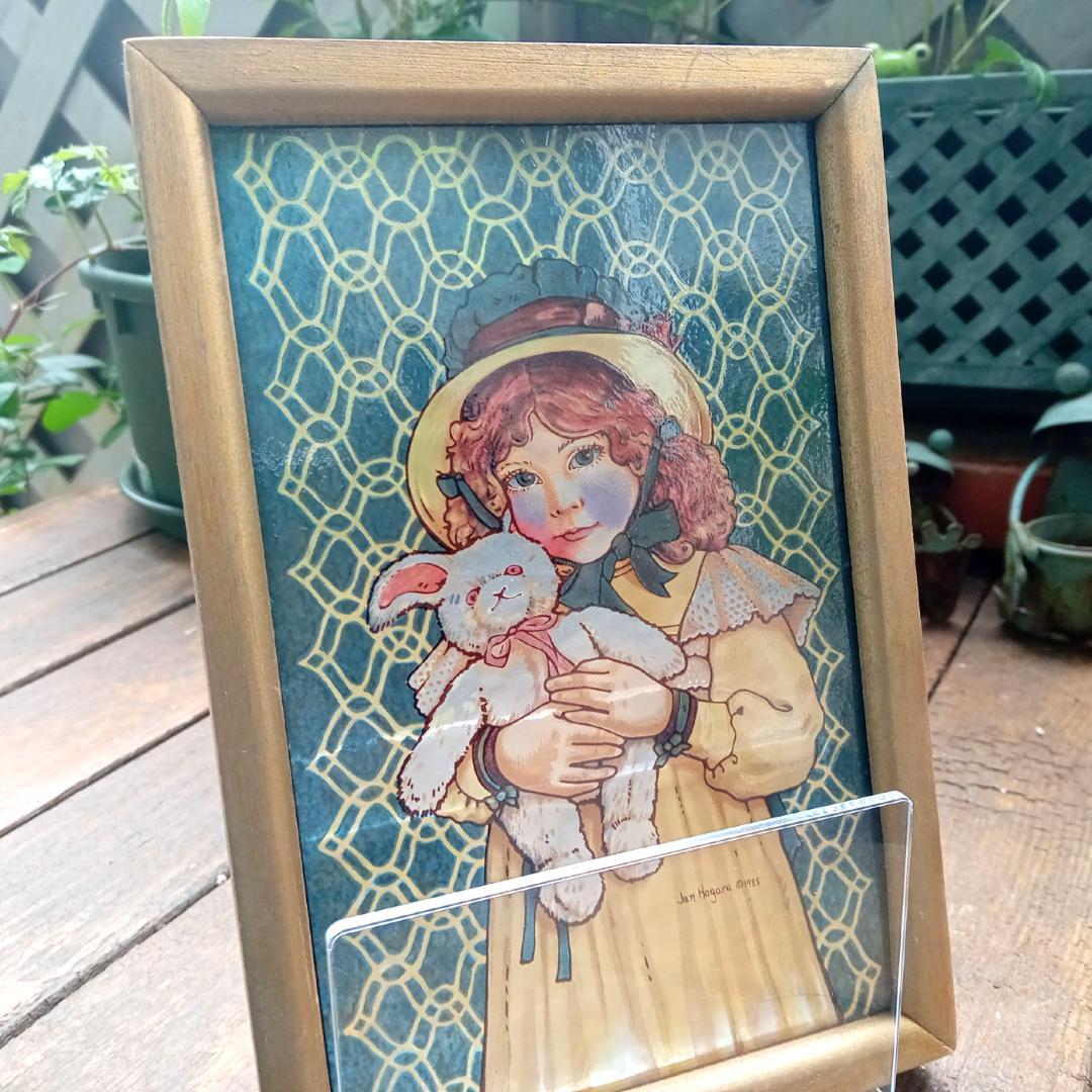 ジャン・ハガラ ステンドグラス 少女とお人形 レスリー グラスマスターズ社