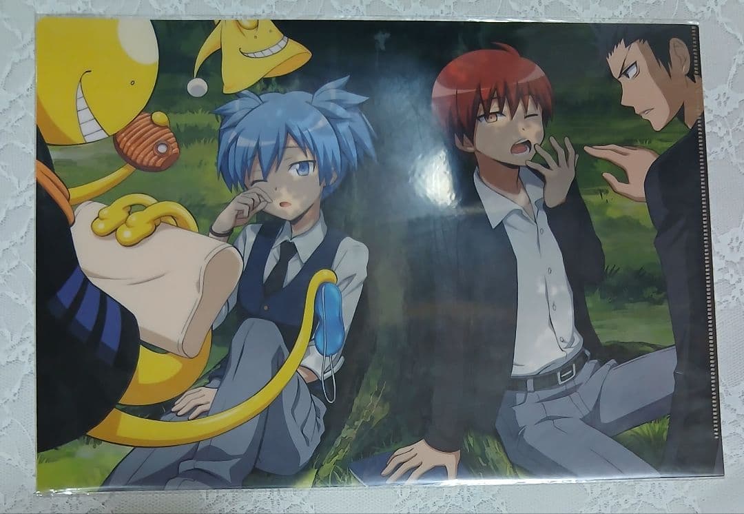 【匿名配送】暗殺教室 渚、カルマ、殺せんせー クリアファイル セット