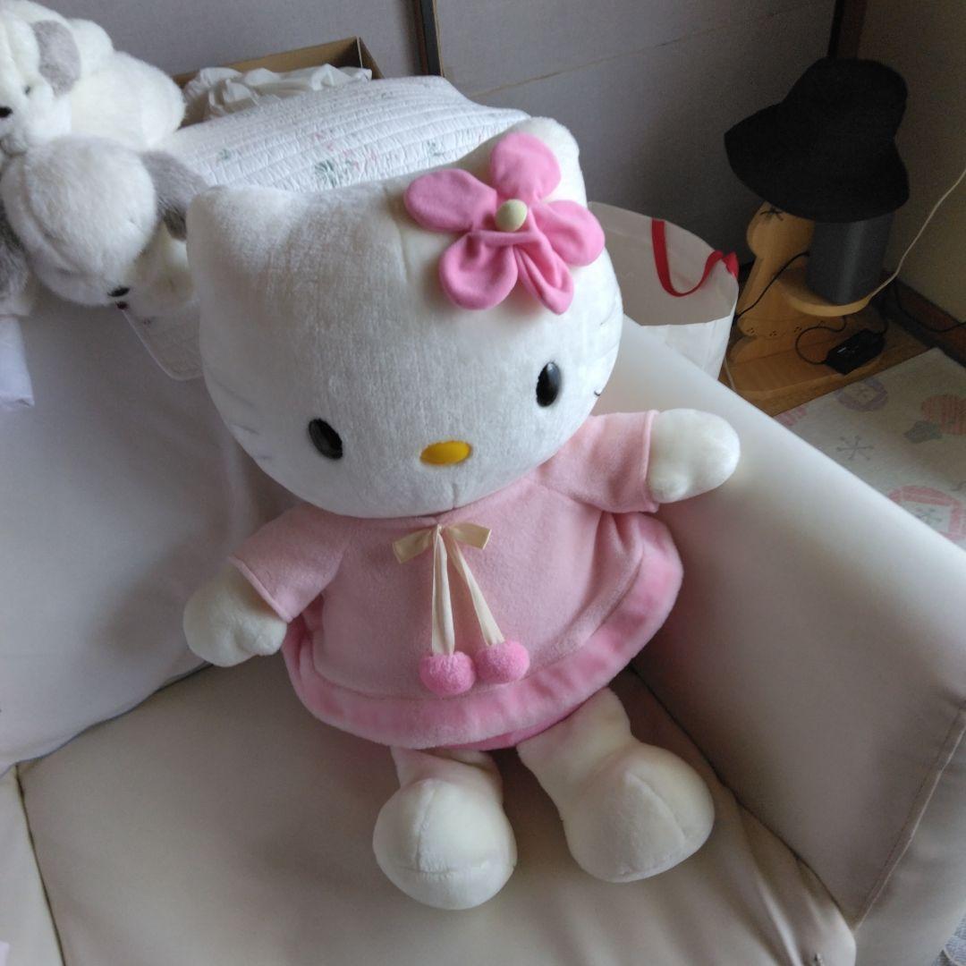 【希少・ビンテージ】ハローキティ ぬいぐるみ 特大 ピンク エンジェル （天使）