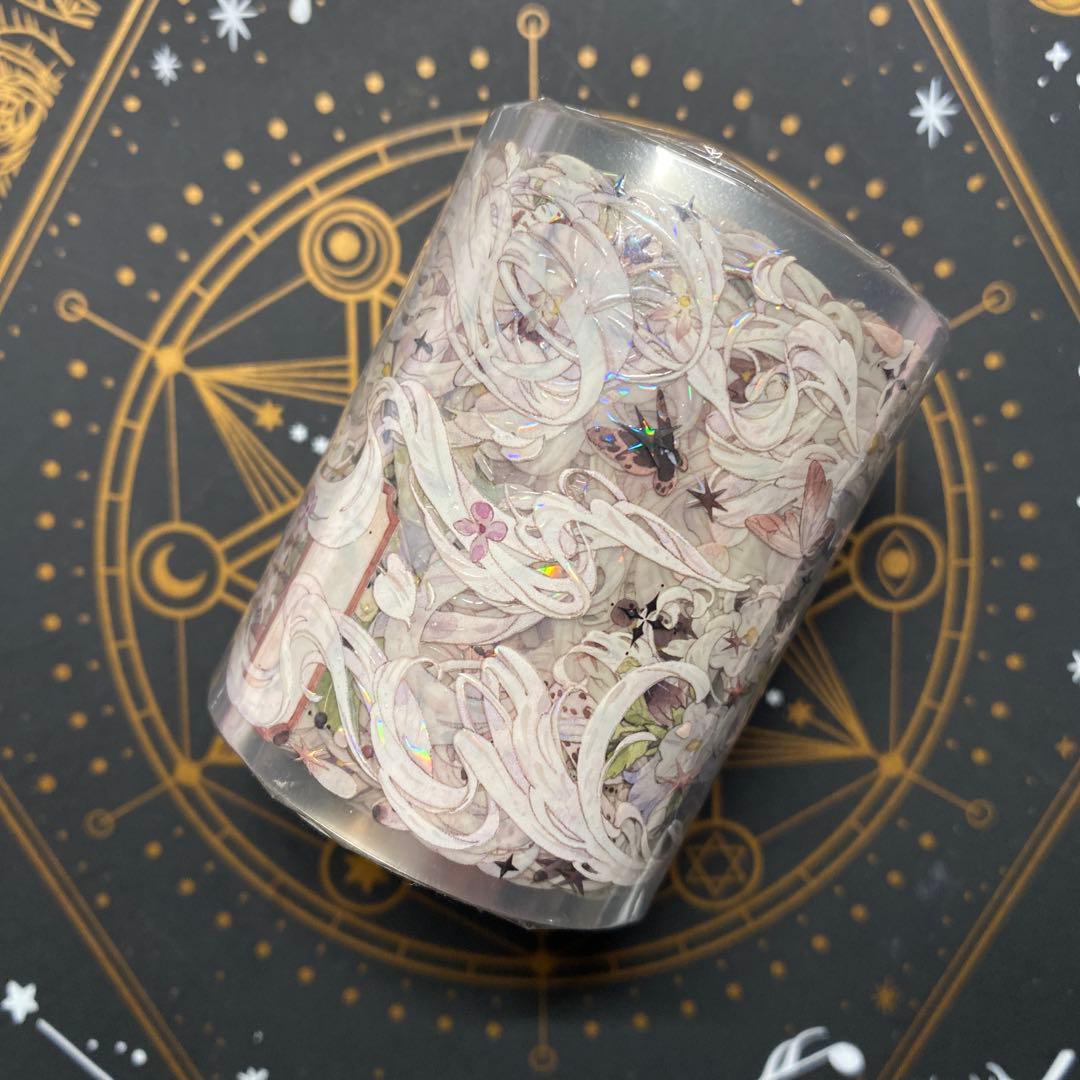 【P】海外　10m巻　貝殻光マスキングテープ　お花系/装飾系/動物系