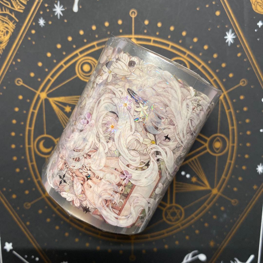 【P】海外　10m巻　貝殻光マスキングテープ　お花系/装飾系/動物系