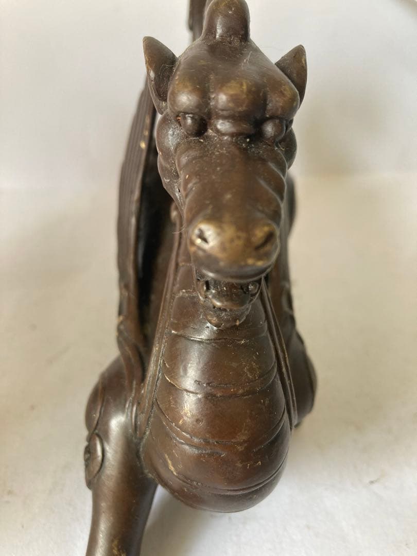 龍置物，古銅製，鎮宅，辟邪，緣起物，重約1300克。