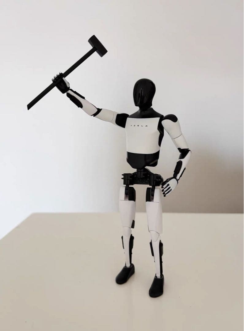 Tesla Botフィギュア 可動 人形 ディスプレイスタンド付き ロボット