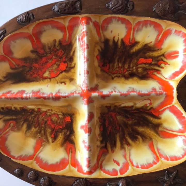 大皿 トレジャークラフト ヴィンテージ 熱帯魚 プレート 希少