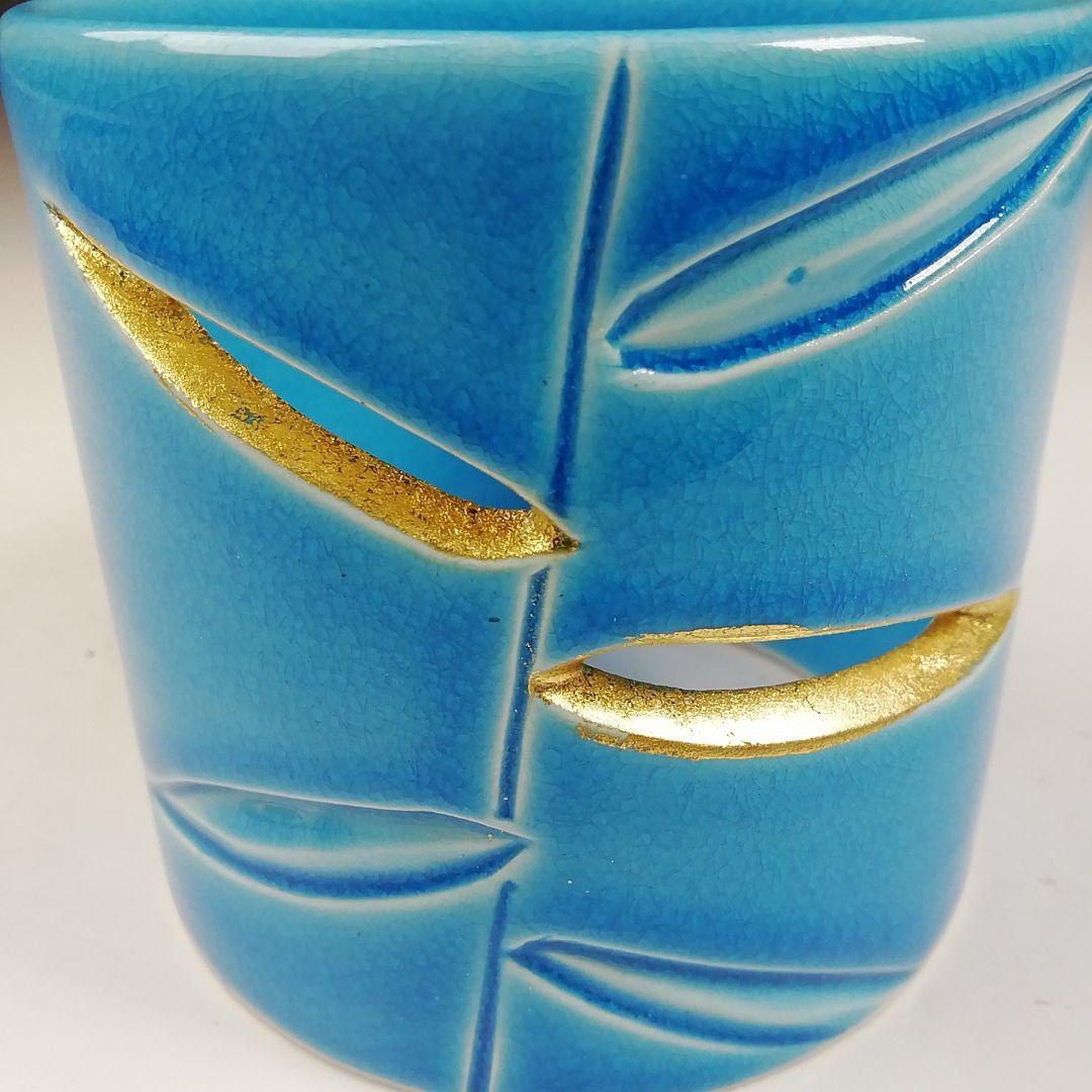 Ｗ９　蓋置　『芦透　蓋置』『竜谷窯　宮川香雲 造』　共箱　茶道具