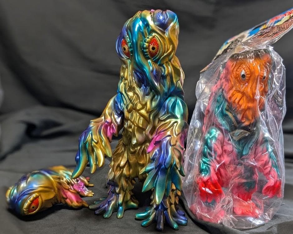 ヘドラ＋水中期（マルサン）モンスターズラボ限定ソフビフィギュア２体セット