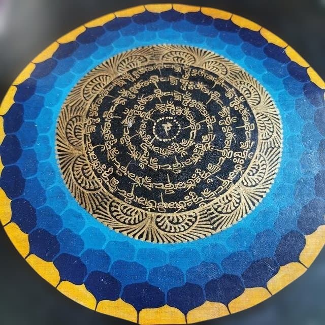 オンマニペメフム　マントラ　曼荼羅　参　：　タンカ　仏画
