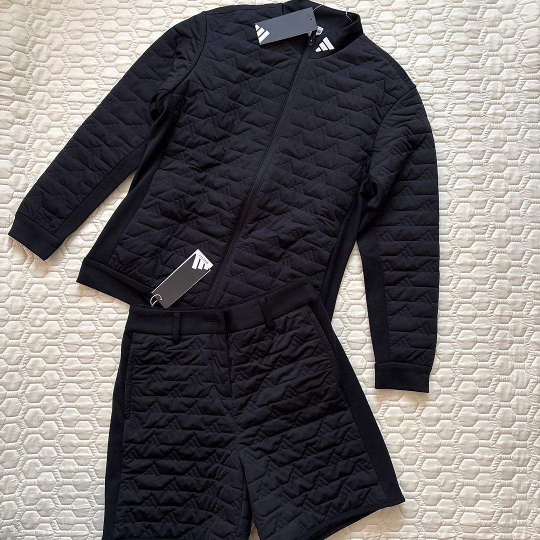 新品定価約34000円アディダスゴルフ　レディース　キルト中綿ジャケット&パンツ