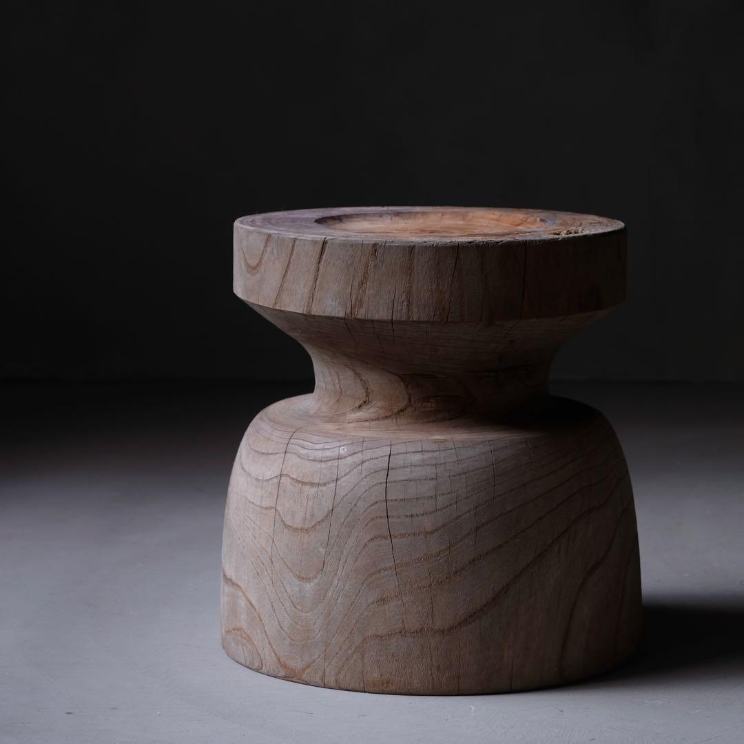 欅材 古い臼　木鉢 木皿 プランター オブジェ 古家具 古道具 アンティーク