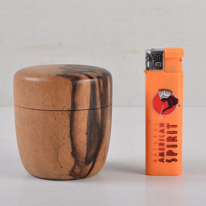 茶道具　天然木　黒柿製　棗　V　9048