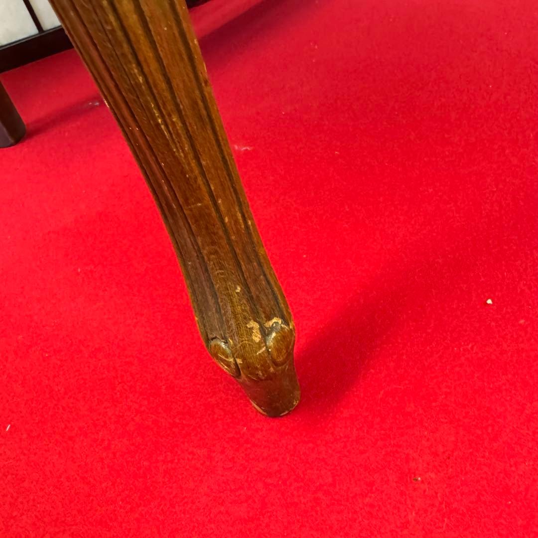 アンティーク　二人掛け　猫脚　アームチェア　クラシック ストライプ イタリア