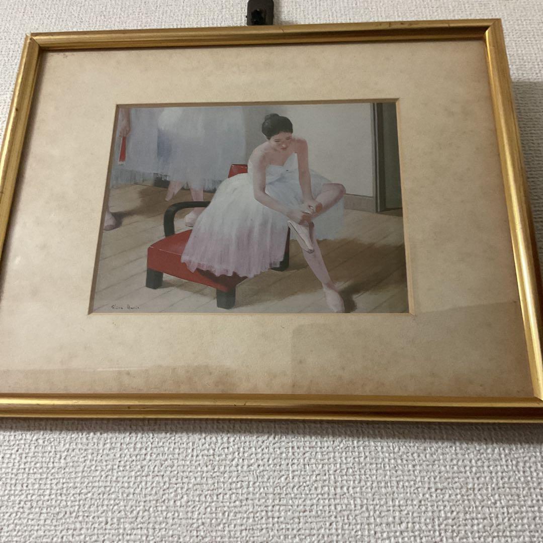 堀江史郎作品 油彩画【稽古前】の作品を写真アートに施した 額装仕立ての作品