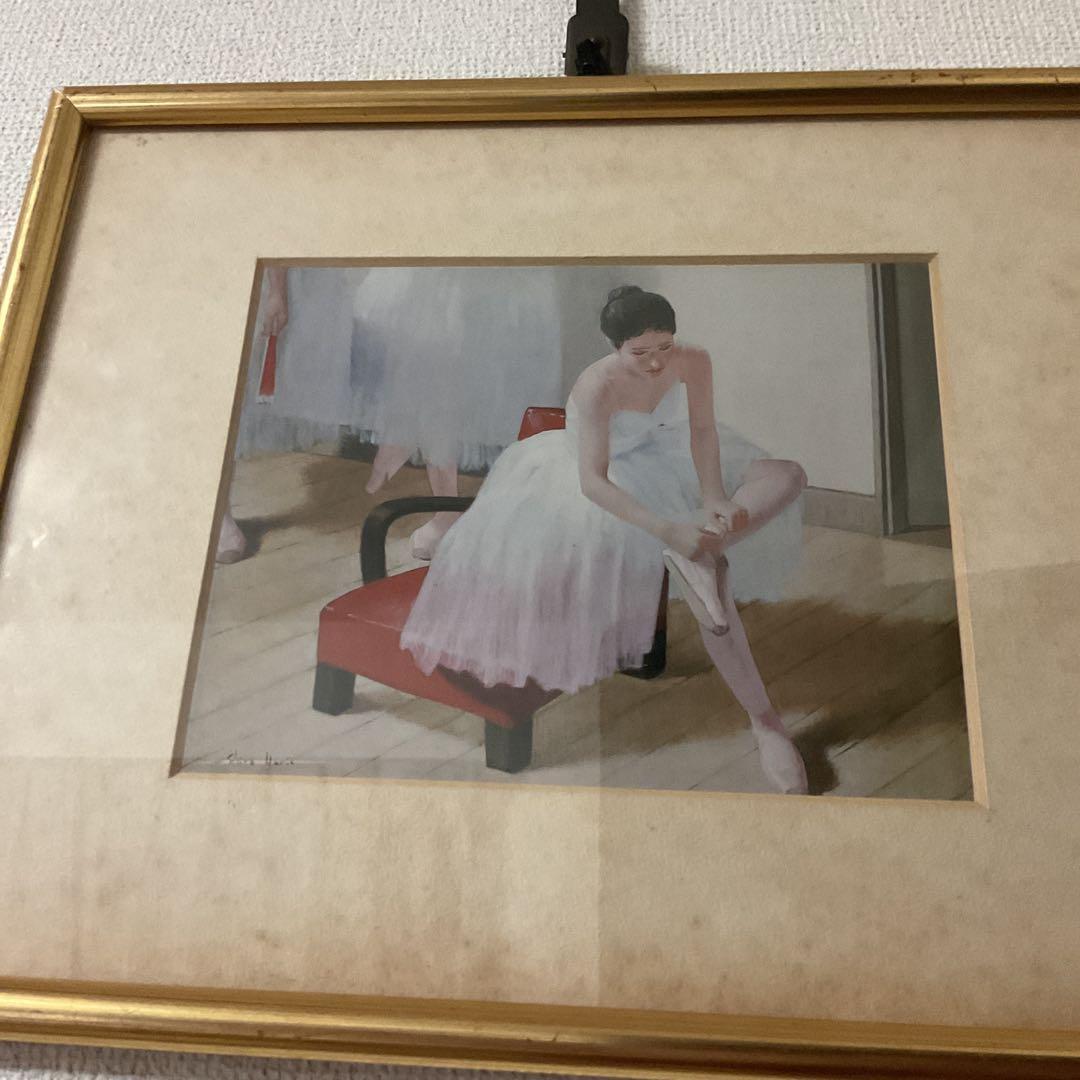 堀江史郎作品 油彩画【稽古前】の作品を写真アートに施した 額装仕立ての作品