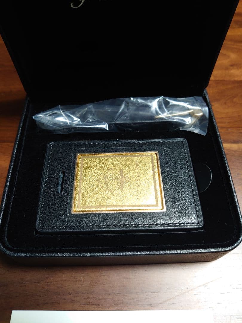 ANA 100万マイル記念 オリジナルネームタグ レザー製 金色プレート